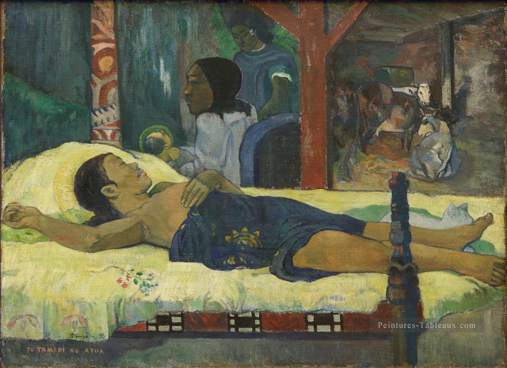 Te Tamari No Atua Nativité postimpressionnisme Primitivisme Paul Gauguin Peintures à l'huile